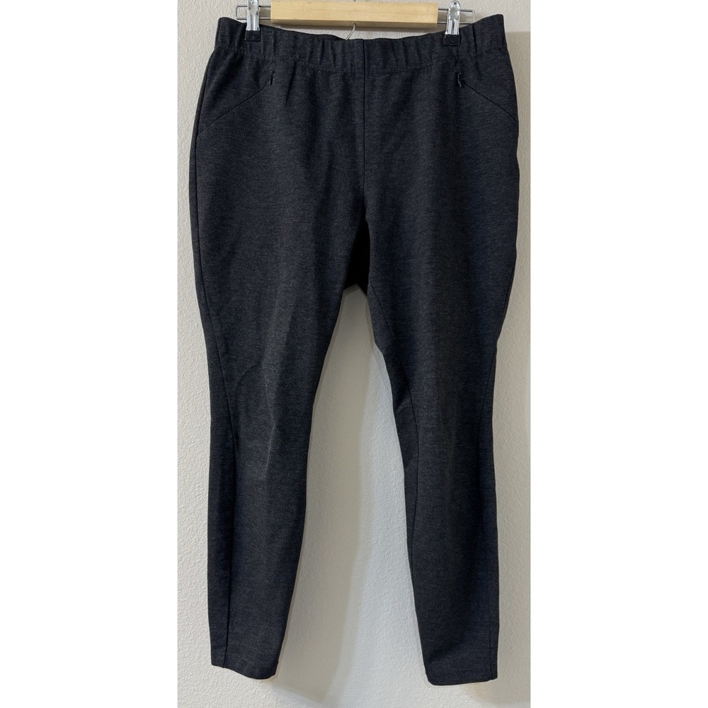 J. Jill Pants Womens Ponte Leggings Pull‎ On Stretch Gray Size M Pockets Active